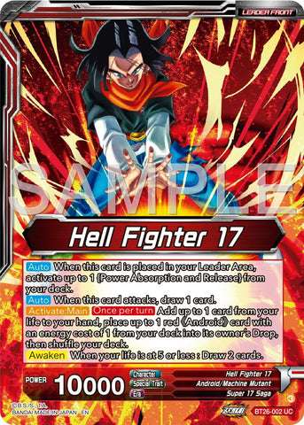 Hell Fighter 17 // Super 17, Anti-Saiyan Killing Machine (BT26-002) [Ultimate Advent] Parallel Foil