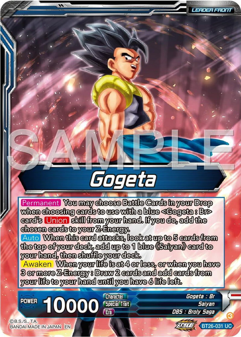 Gogeta // SSB Gogeta, Mighty Fusion Warrior (BT26-031) [Ultimate Advent] Parallel Foil