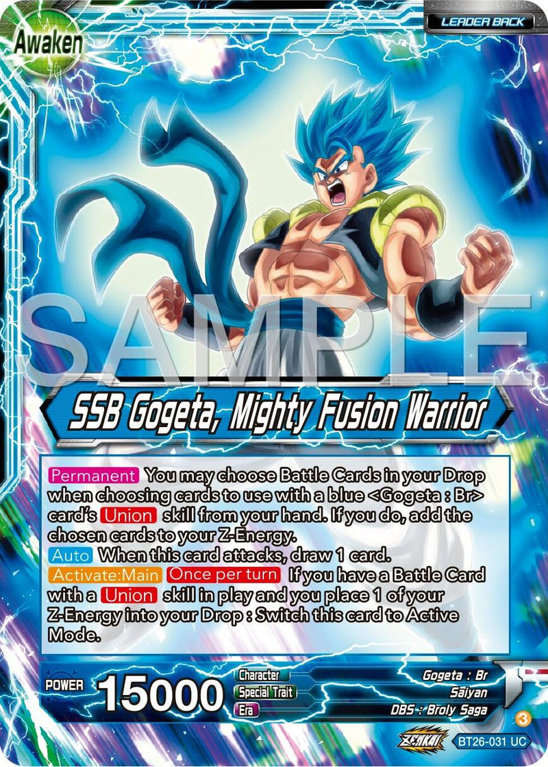 Gogeta // SSB Gogeta, Mighty Fusion Warrior (BT26-031) [Ultimate Advent] Parallel Foil