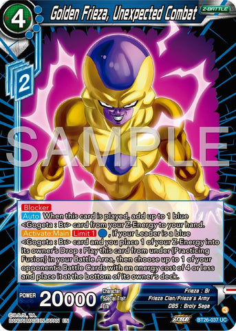 Golden Frieza, Unexpected Combat (BT26-037) [Ultimate Advent] Parallel Foil