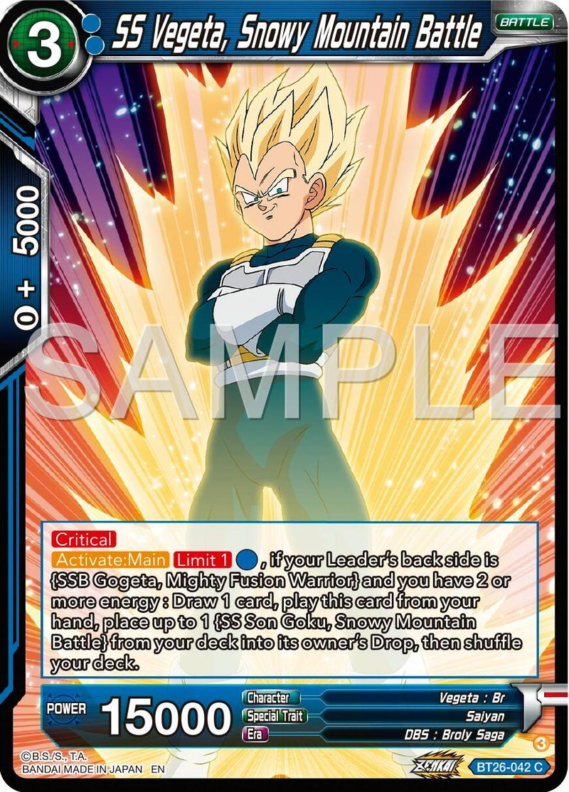 SS Vegeta, Snowy Mountain Battle (BT26-042) [Ultimate Advent] Parallel Foil