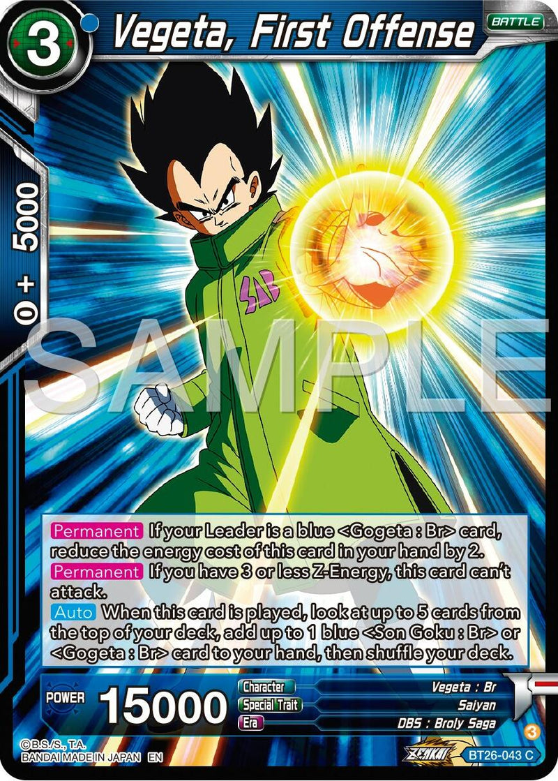 Vegeta, First Offense (BT26-043) [Ultimate Advent] Parallel Foil