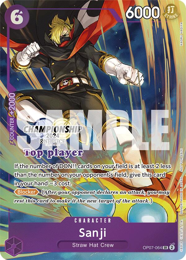 Sanji (Championship 2024 Top Player Pack) [One Piece Promotion Cards] Foil