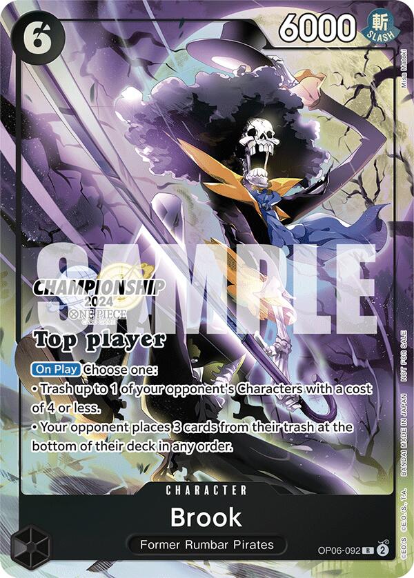 Brook (Championship 2024 Top Player Pack) [One Piece Promotion Cards] Foil