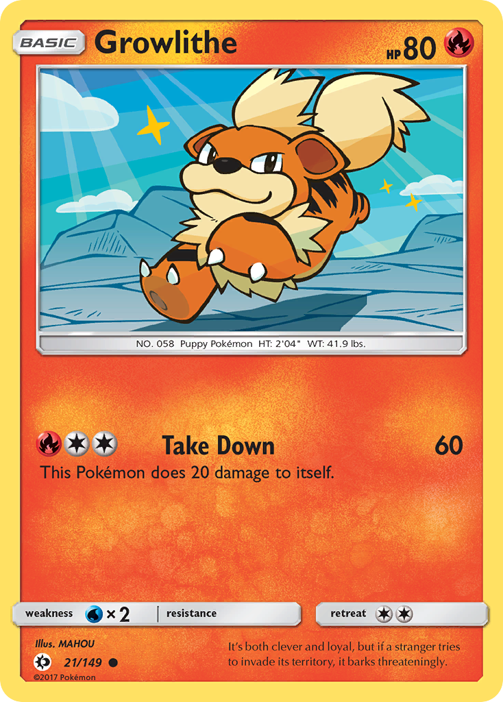 Growlithe (21/149) [Sun & Moon: Base Set] Reverse Holofoil