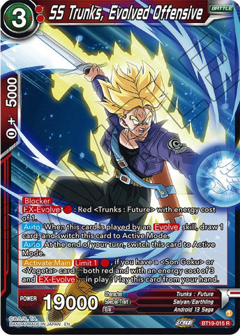 SS Trunks, Evolved Offensive (BT19-015) [Fighter's Ambition] Parallel Foil