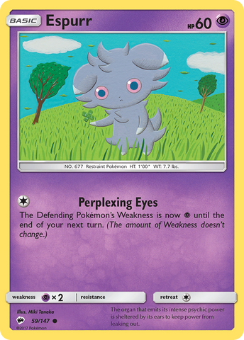 Espurr (59/147) [Sun & Moon: Burning Shadows] Reverse Holofoil