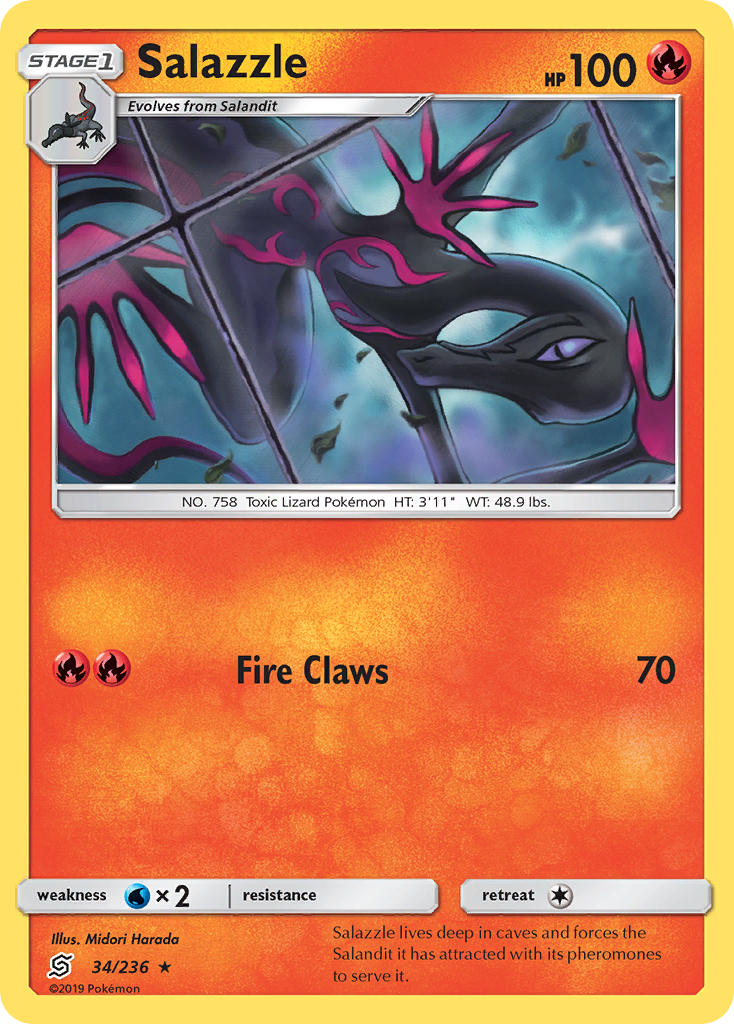 Salazzle (34/236) [Sun & Moon: Unified Minds] Reverse Holofoil