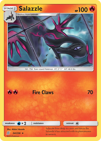 Salazzle (34/236) [Sun & Moon: Unified Minds] Reverse Holofoil
