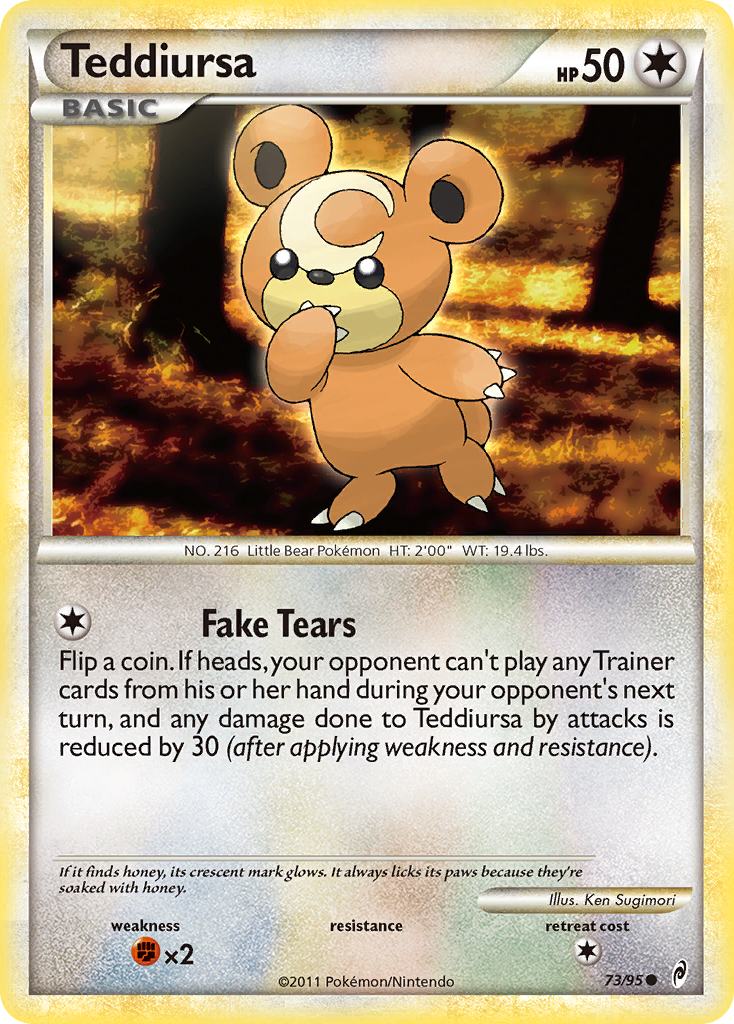 Teddiursa (73/95) [HeartGold & SoulSilver: Call of Legends] Reverse Holofoil