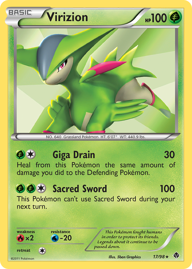 Virizion (17/98) [Black & White: Emerging Powers] Reverse Holofoil