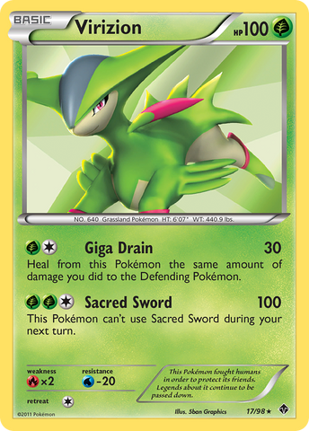 Virizion (17/98) [Black & White: Emerging Powers] Reverse Holofoil
