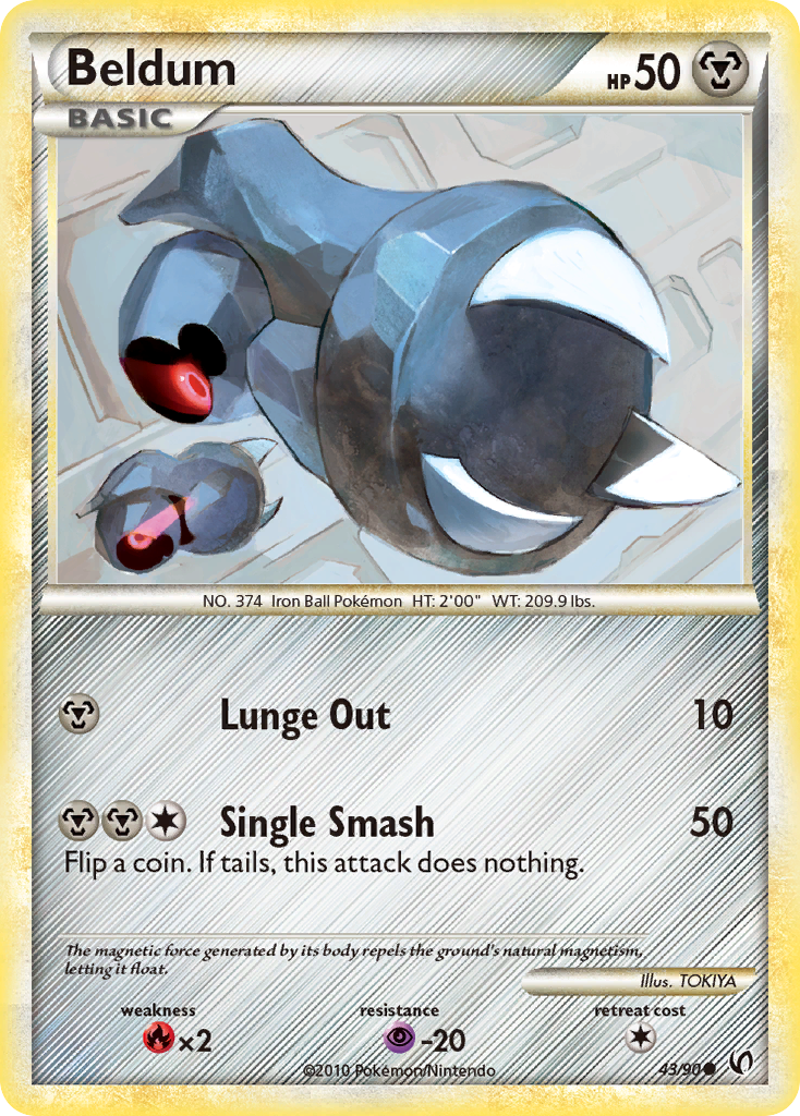 Beldum (43/90) [HeartGold & SoulSilver: Undaunted] Reverse Holofoil