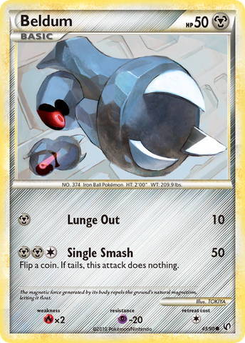 Beldum (43/90) [HeartGold & SoulSilver: Undaunted] Reverse Holofoil