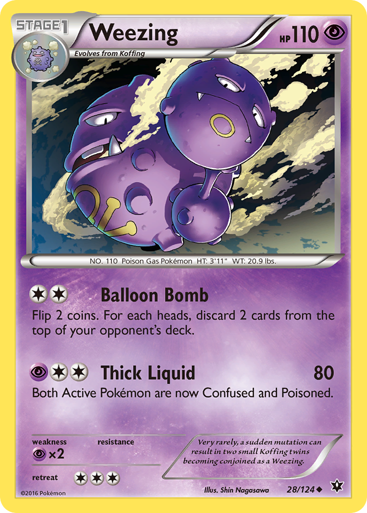 Weezing (28/124) [XY: Fates Collide] Reverse Holofoil