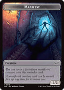 Beast // Manifest Double-Sided Token [Duskmourn: House of Horror Tokens] Foil