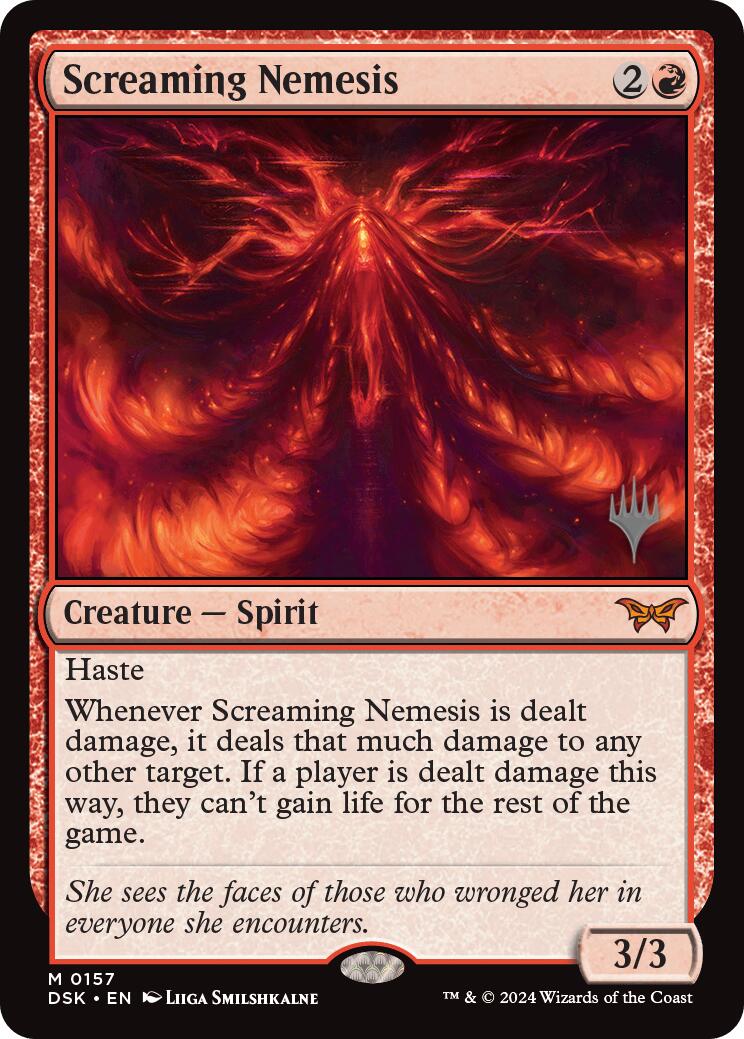Screaming Nemesis (Promo Pack) [Duskmourn: House of Horror Promos] Foil