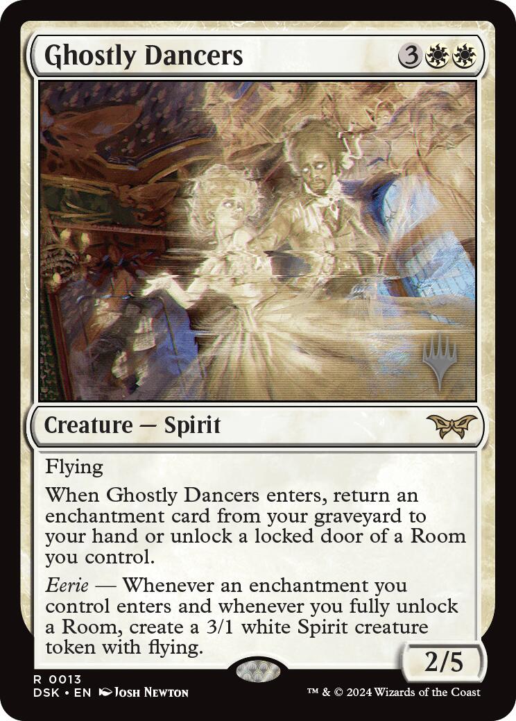 Ghostly Dancers (Promo Pack) [Duskmourn: House of Horror Promos] Foil