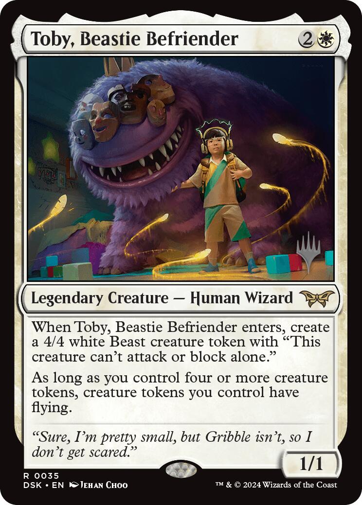 Toby, Beastie Befriender (Promo Pack) [Duskmourn: House of Horror Promos] Foil