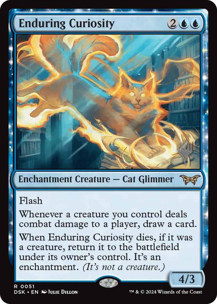 Enduring Curiosity (Promo Pack) [Duskmourn: House of Horror Promos] Foil