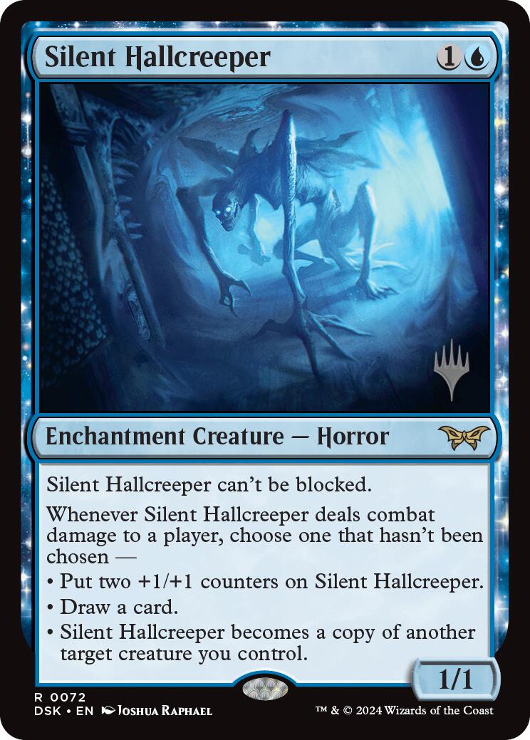 Silent Hallcreeper (Promo Pack) [Duskmourn: House of Horror Promos] Foil
