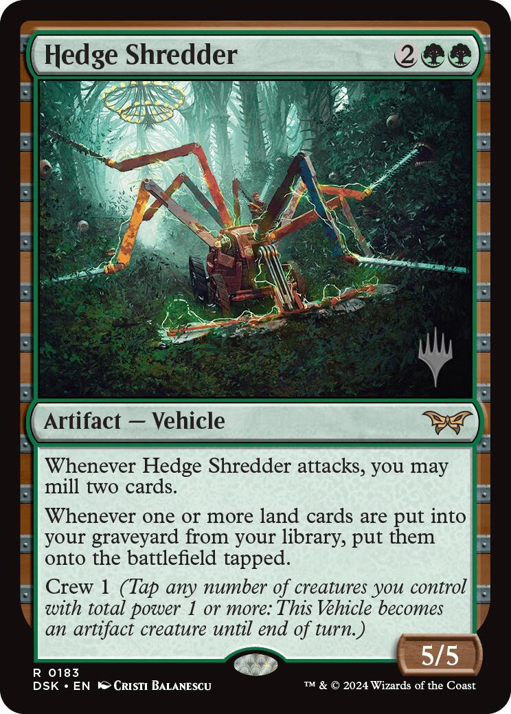 Hedge Shredder (Promo Pack) [Duskmourn: House of Horror Promos] Foil