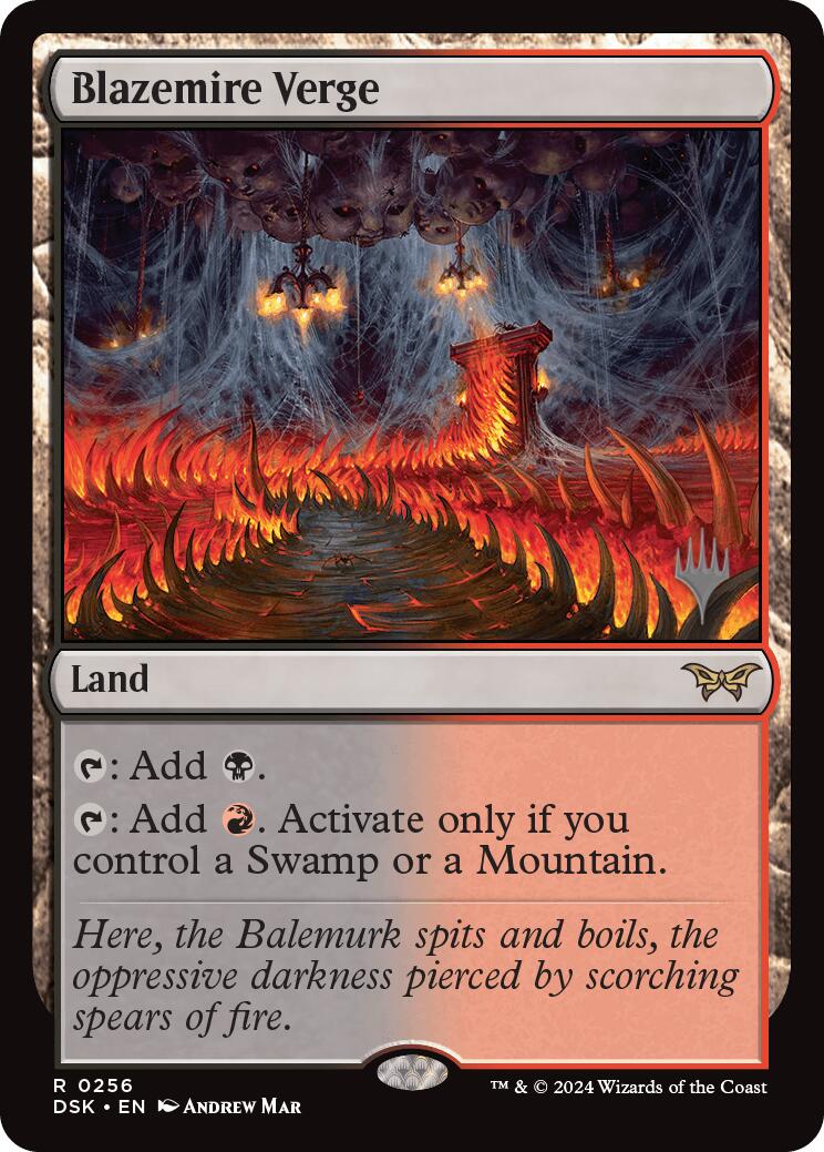 Blazemire Verge (Promo Pack) [Duskmourn: House of Horror Promos] Foil