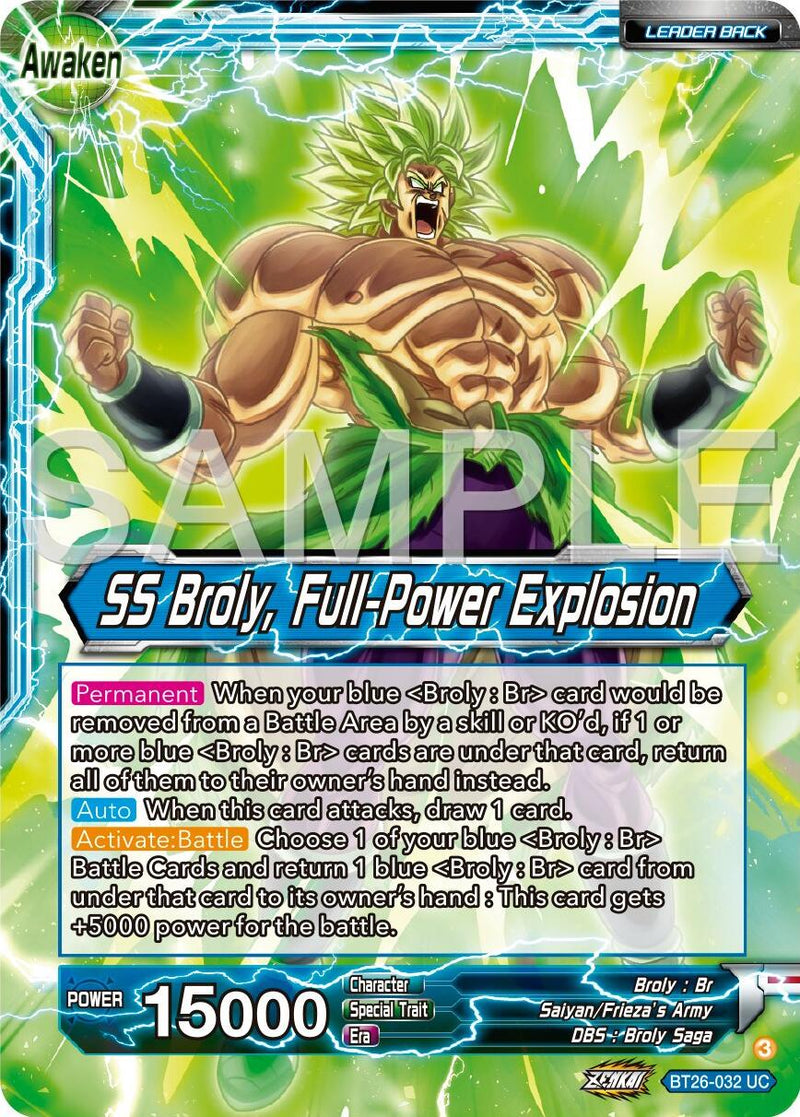 Broly // SS Broly, Full-Power Explosion (BT26-032) [Ultimate Advent] Parallel Foil