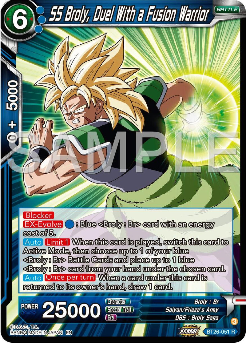 SS Broly, Duel With a Fusion Warrior (BT26-051) [Ultimate Advent] Parallel Foil