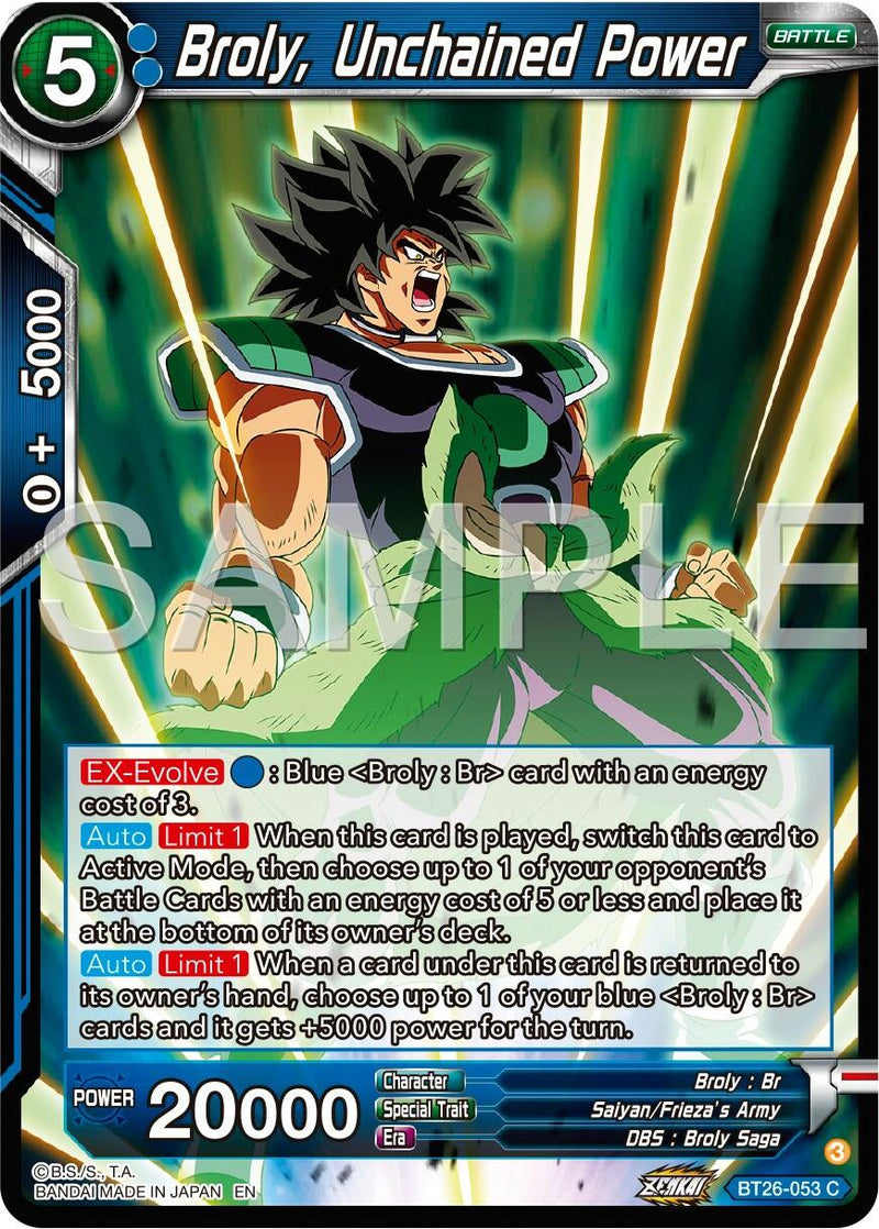 Broly, Unchained Power (BT26-053) [Ultimate Advent] Parallel Foil