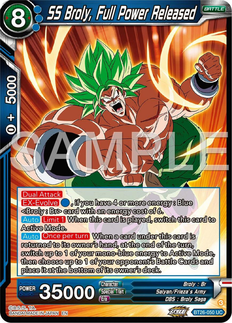 SS Broly, Full Power Released (BT26-050) [Ultimate Advent] Parallel Foil