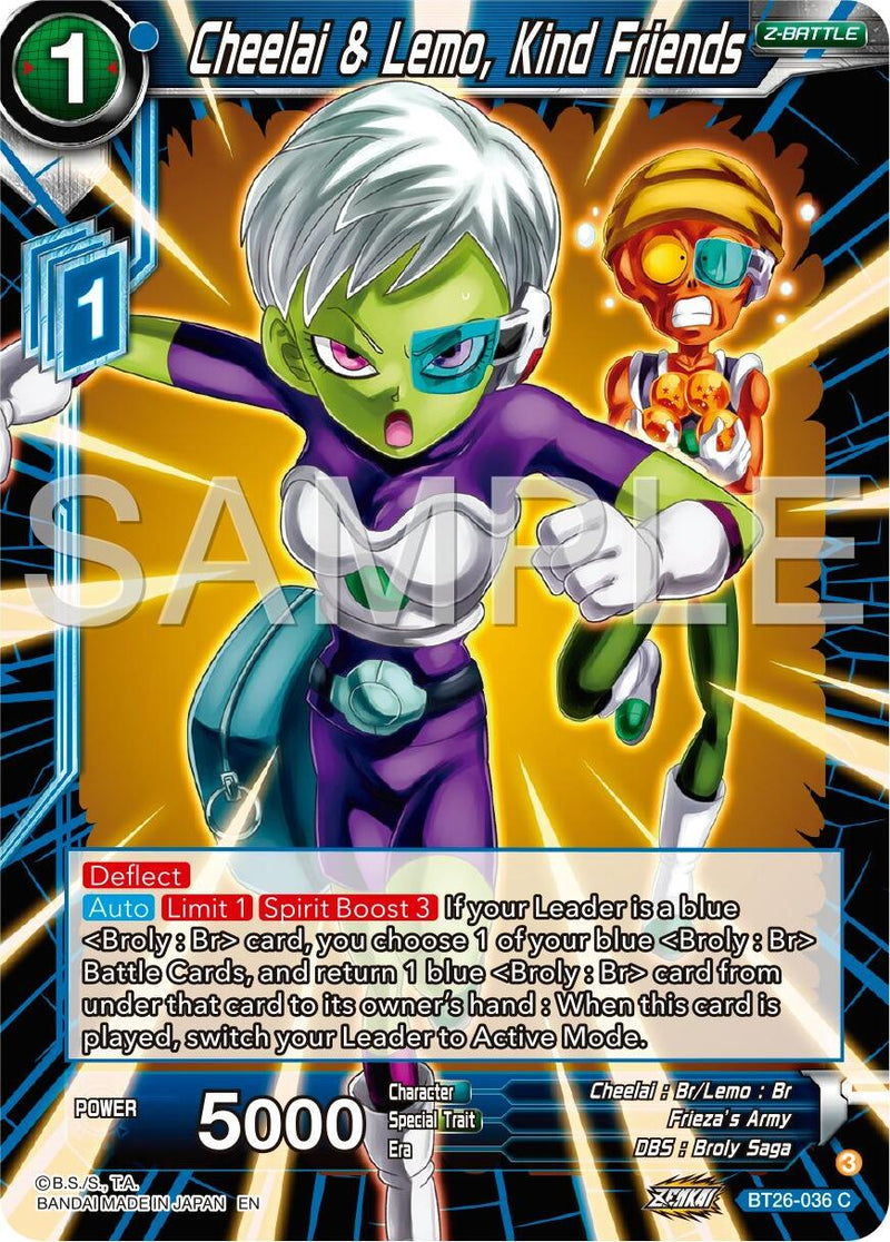 Cheelai & Lemo, Kind Friends (BT26-036) [Ultimate Advent] Parallel Foil