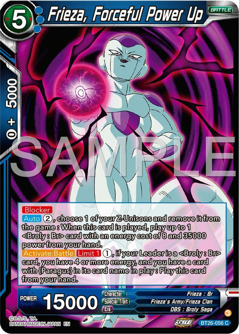 Frieza, Forceful Power Up (BT26-056) [Ultimate Advent] Parallel Foil
