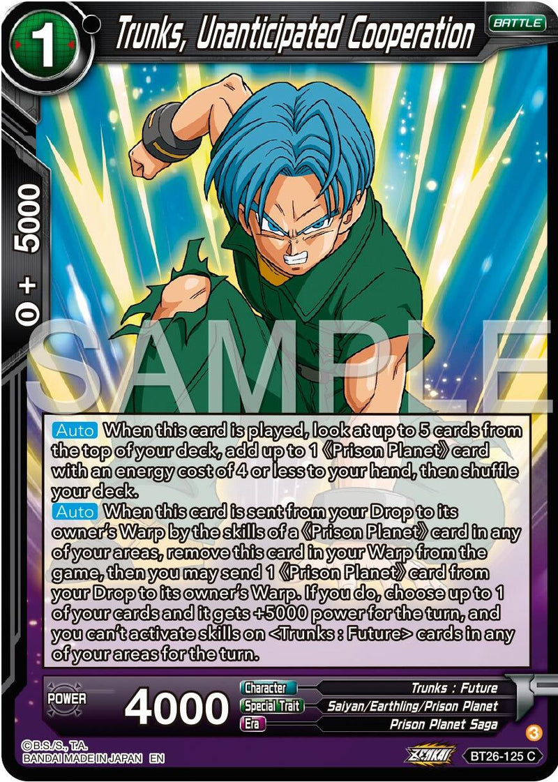 Trunks, Unanticipated Cooperation (BT26-125) [Ultimate Advent] Parallel Foil