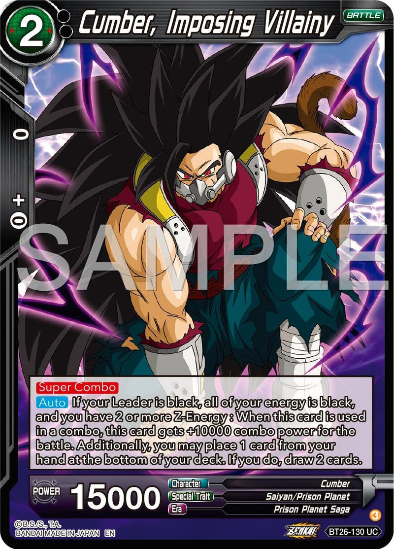 Cumber, Imposing Villainy (BT26-130) [Ultimate Advent] Parallel Foil