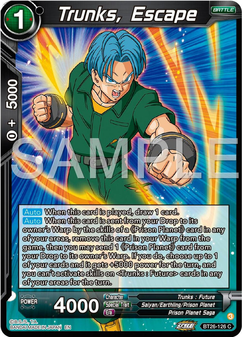 Trunks, Escape (BT26-126) [Ultimate Advent] Parallel Foil