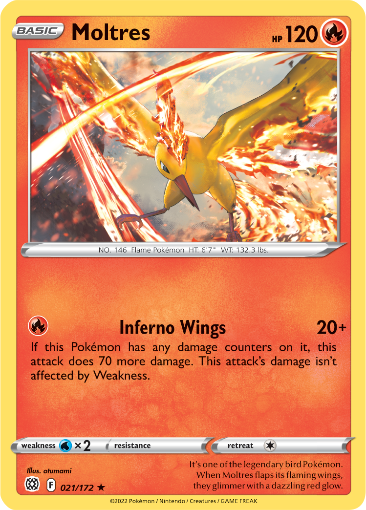 Moltres (021/172) [Sword & Shield: Brilliant Stars] Reverse Holofoil