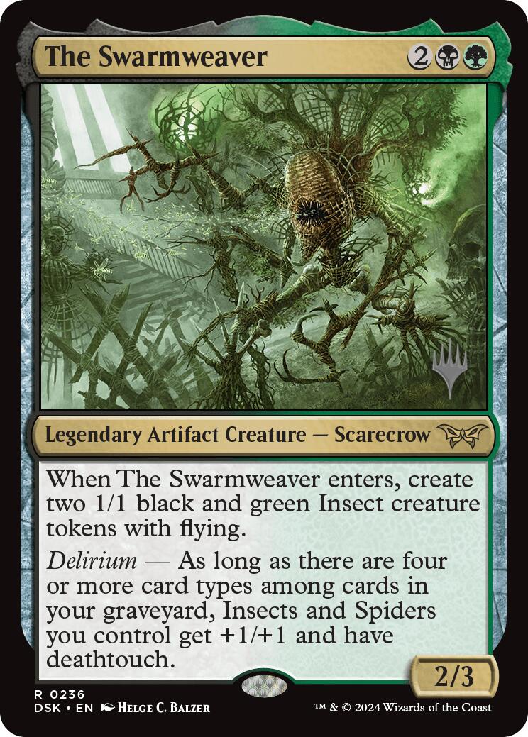 The Swarmweaver (0236) (Promo Pack) [Duskmourn: House of Horror Promos] Foil