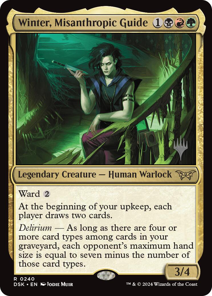 Winter, Misanthropic Guide (Promo Pack) [Duskmourn: House of Horror Promos] Foil