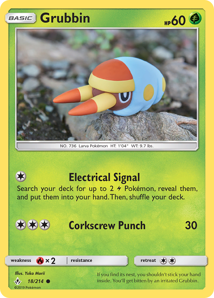 Grubbin (18/214) [Sun & Moon: Unbroken Bonds] Reverse Holofoil