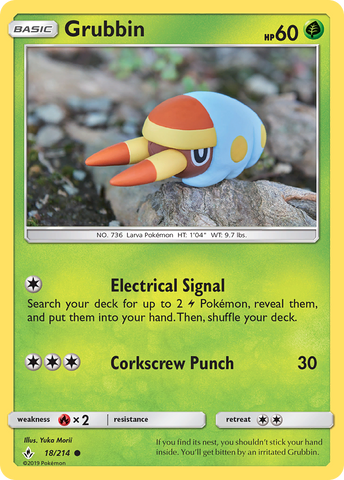 Grubbin (18/214) [Sun & Moon: Unbroken Bonds] Reverse Holofoil