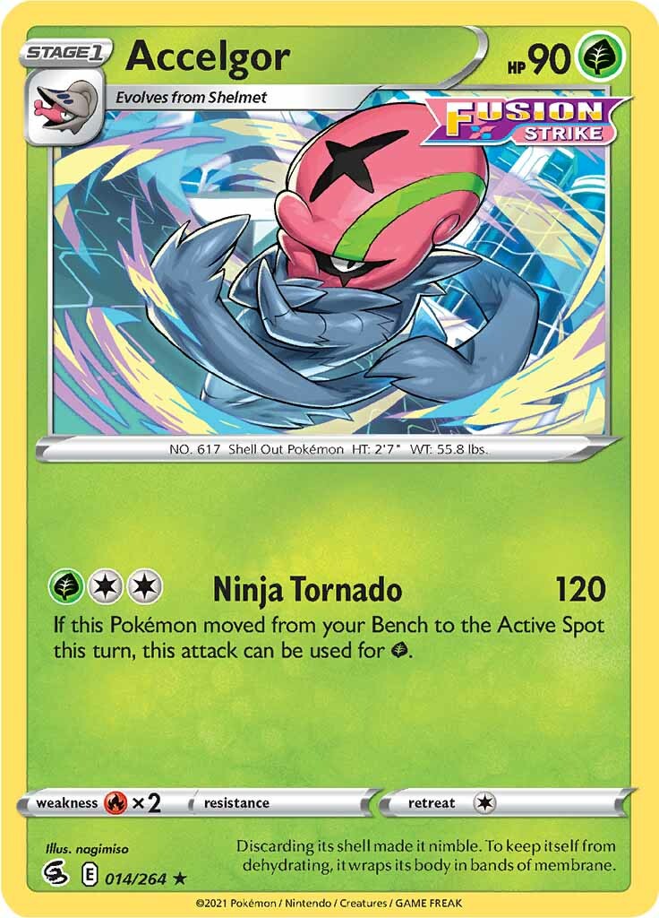 Accelgor (014/264) [Sword & Shield: Fusion Strike] Reverse Holofoil