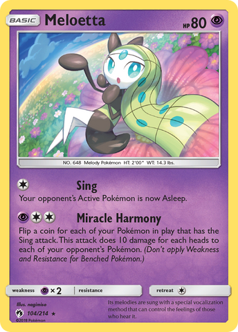 Meloetta (104/214) [Sun & Moon: Lost Thunder] Reverse Holofoil