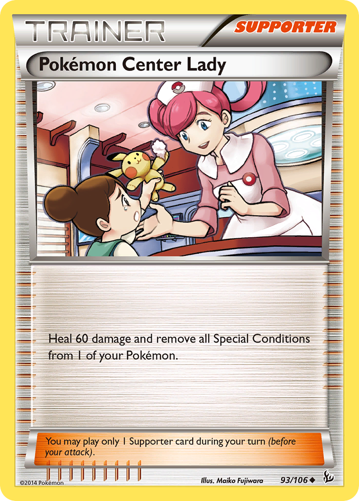 Pokemon Center Lady (93/106) [XY: Flashfire] Reverse Holofoil