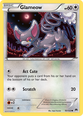 Glameow (93/122) [XY: BREAKpoint] Reverse Holofoil