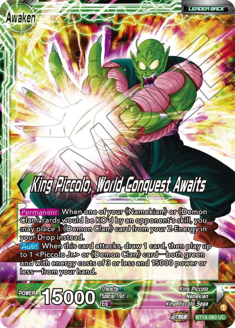 King Piccolo // King Piccolo, World Conquest Awaits (BT18-060) [Dawn of the Z-Legends] Parallel Foil