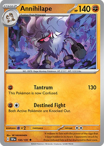 Annihilape (100/191) [Scarlet & Violet: Surging Sparks] Reverse Holofoil
