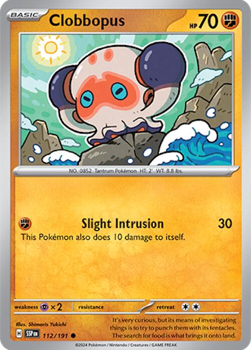 Clobbopus (112/191) [Scarlet & Violet: Surging Sparks] Reverse Holofoil