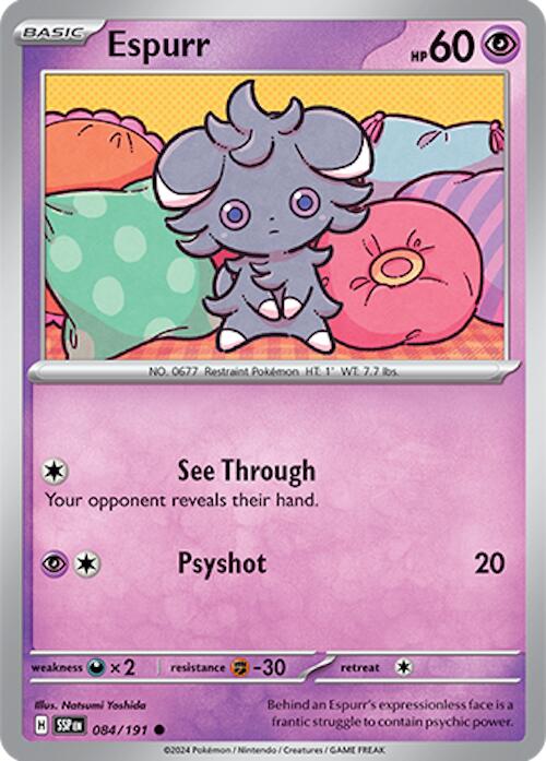 Espurr (084/191) [Scarlet & Violet: Surging Sparks] Reverse Holofoil