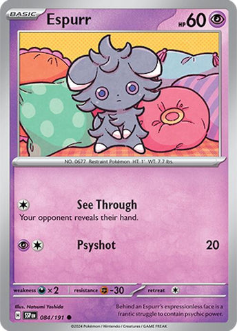 Espurr (084/191) [Scarlet & Violet: Surging Sparks] Reverse Holofoil